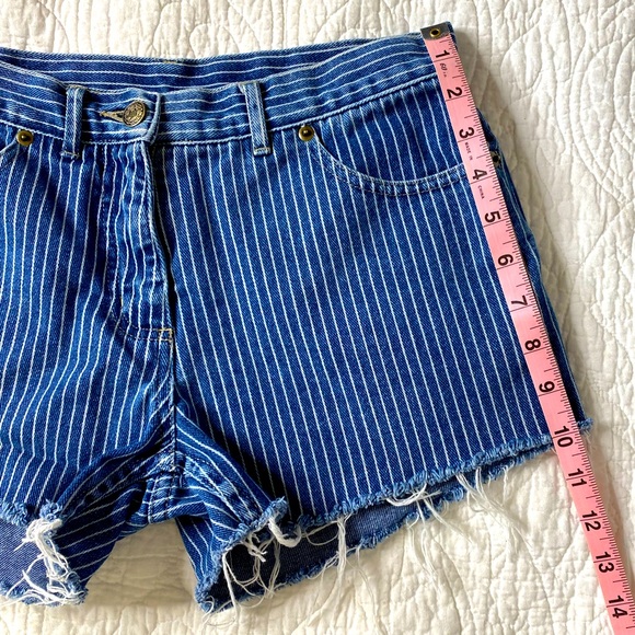 VINTAGE Engineer Stripe Cutoff Shorts 🚂 - Picture 6 of 7